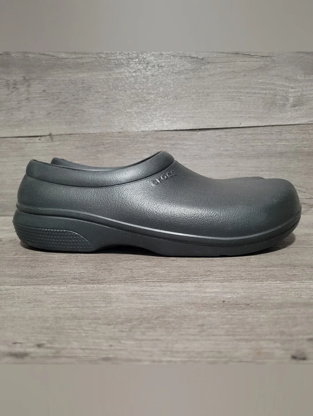 Crocs On The Clock Work Slip-On Mens 8 / Womens 10 Black Clogs